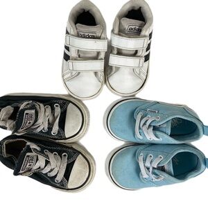 Kids Sneaker Bundle Adidas Converse Vans Toddler Shoes Size 5T Casual Sneakers